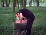 Ragazza legata e scopata nella foresta #14