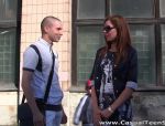 Casual Teen Sex - una giovane castana si fa inculare e sborrare in bocca #1